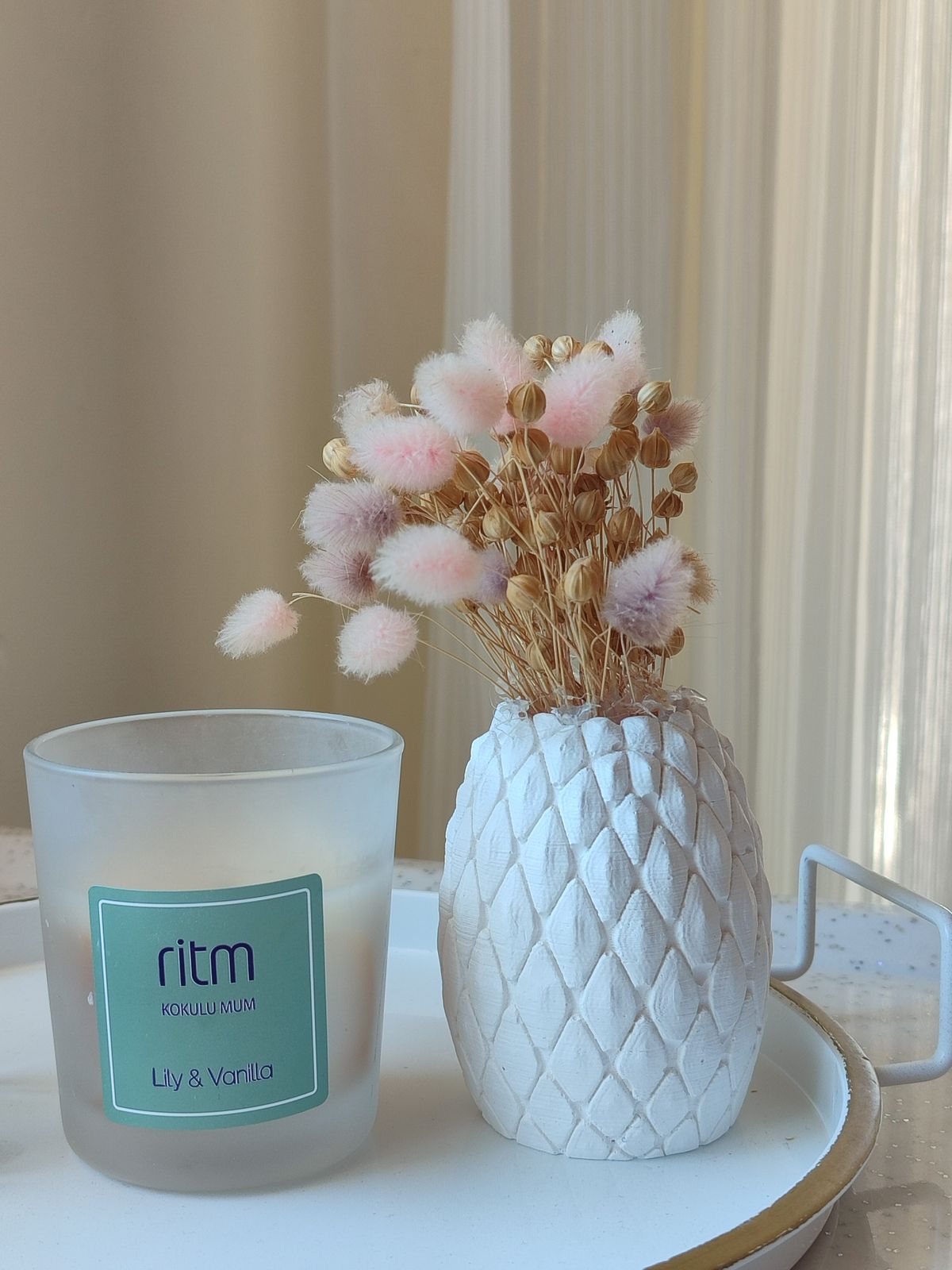 Cozy home interior decorated with candles for gifting inspiration