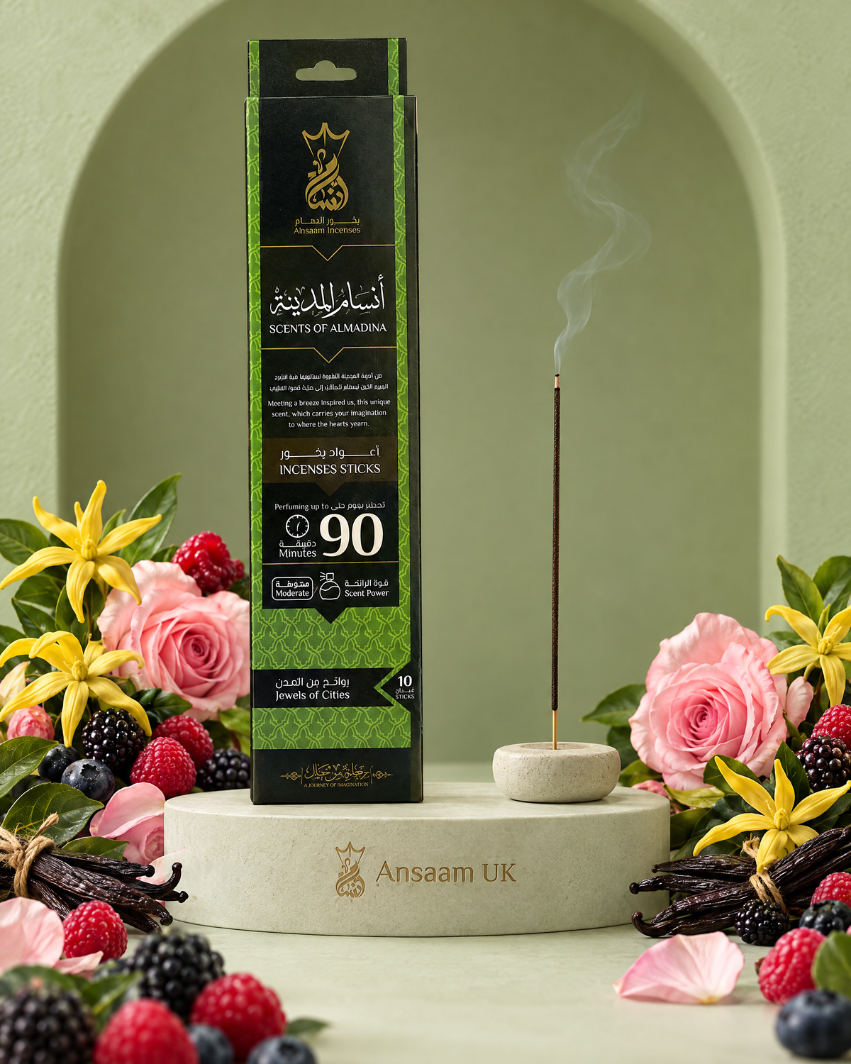 Al-Madina 90 Minutes incense sticks with ylang-ylang, berries, rose and vanilla