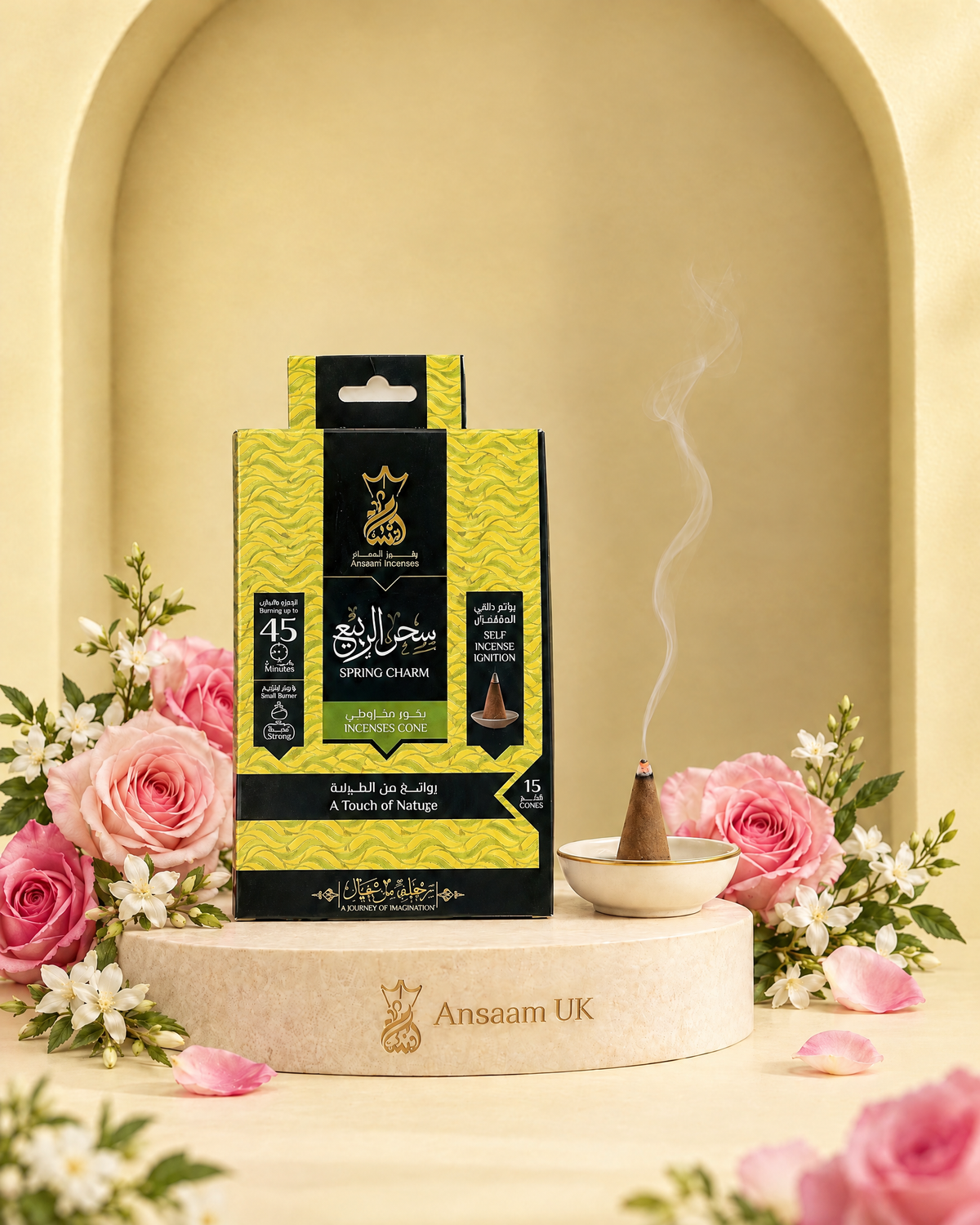 Spring Charm incense cones with roses and jasmine